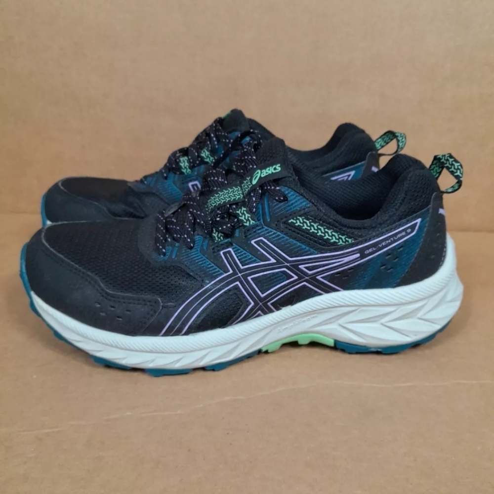 Asics Women's Gel-Venture 9 Athletic Trail Running Shoes Gray/Blue Size 7